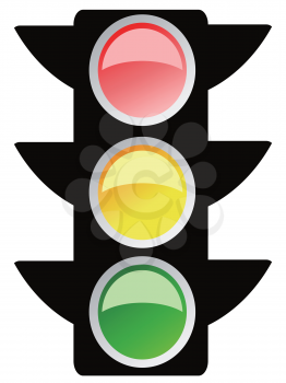 isolated traffic light design icon on white background