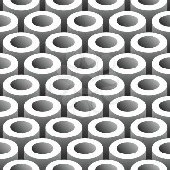 Royalty Free Clipart Image of a 3D Tube Pattern