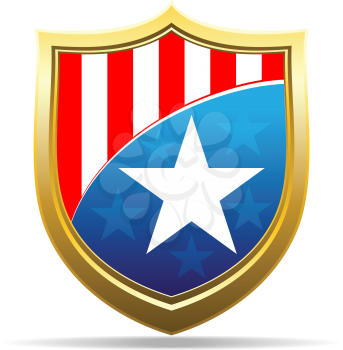 Royalty Free Clipart Image of an American Badge