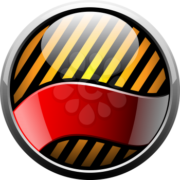 Royalty Free Clipart Image of a Badge and a Ribbon