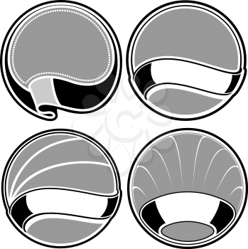 Royalty Free Clipart Image of a Badge Set
