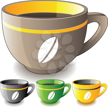 Royalty Free Clipart Image of Coffee Cups