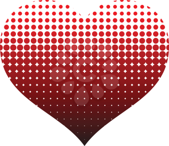 Royalty Free Clipart Image of a Dotted Heart