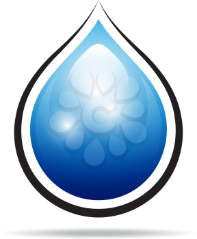 Royalty Free Clipart Image of a Water Drop