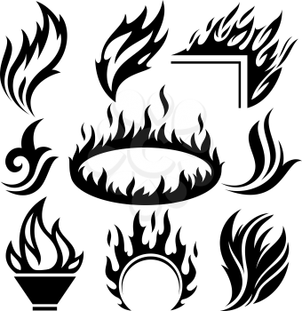 Royalty Free Clipart Image of Flames