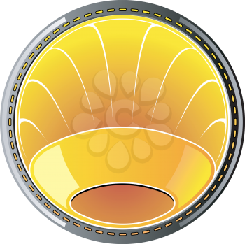 Royalty Free Clipart Image of a Gold Badge