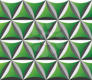Royalty Free Clipart Image of a Green Triangle Background