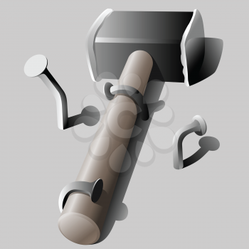 Royalty Free Clipart Image of a Hammer