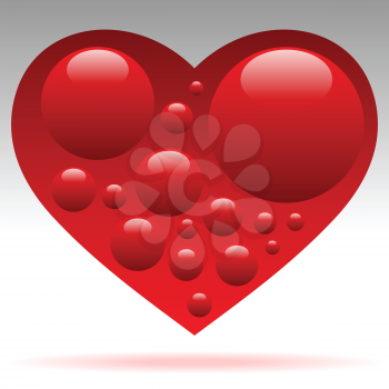 Royalty Free Clipart Image of a Heart With Dots