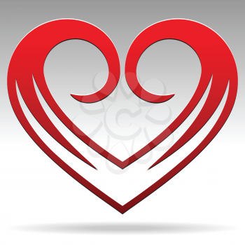 Royalty Free Clipart Image of a Stylized Heart