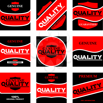 Royalty Free Clipart Image of Quality Assurance Labels