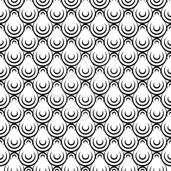 Royalty Free Clipart Image of a Scalloped Background