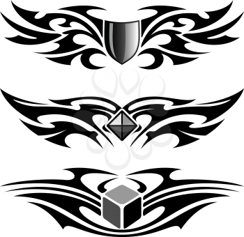 Royalty Free Clipart Image of a Set of Tattoos