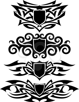 Royalty Free Clipart Image of Tattoo Shields