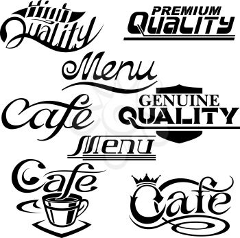 Royalty Free Clipart Image of Text Elements