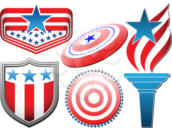 Royalty Free Clipart Image of American Elements