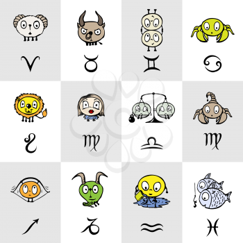 Royalty Free Clipart Image of Zodiac Sign