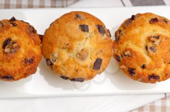Royalty Free Photo of Chocolate Chip and Raisin Muffins