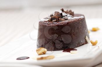 Royalty Free Photo of a Chocolate Cake with Walnuts