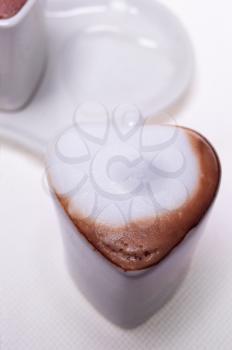 valentine day heart shaped espresso coffee cappuccino cups