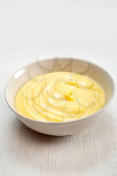 fresh natural  homemade vanilla custard pastry cream 