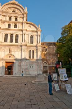 Venice Italy San Zaccaria church front view 