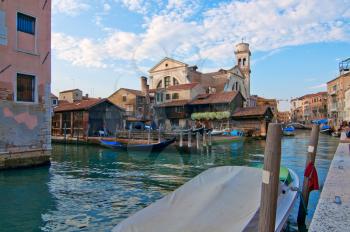 San trovaso squero  in Venice Italy is the place where gondolas and other boat are build and repaired