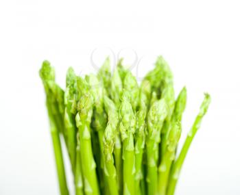 fresh asparagus from the garden over white background