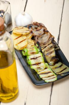 grilled assorted vegetables dressed with extra virgin olive oil
