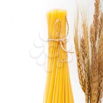 organic Raw italian pasta and durum wheat grains crop 