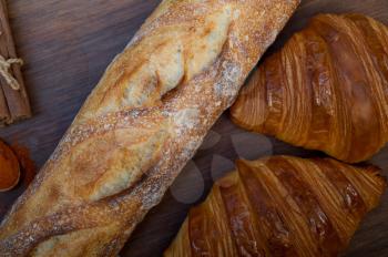 French fresh croissants and artisan baguette tradition
