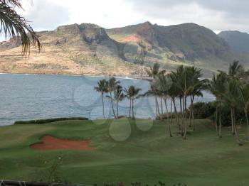 Royalty Free Photo of a Golf Course On Kauai