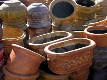 Royalty Free Photo of a Bunch of Pots