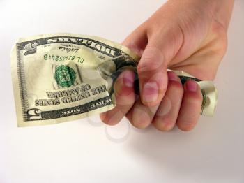 Royalty Free Photo of a Person Holding Money