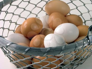 Royalty Free Photo of a Basket of Eggs