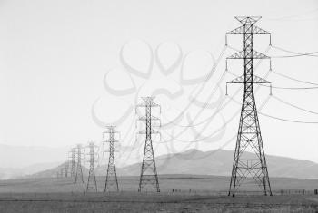 Royalty Free Photo of Electrical Transmission Towers