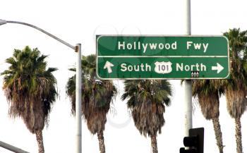 Royalty Free Photo of a Freeway Sign in Los Angeles