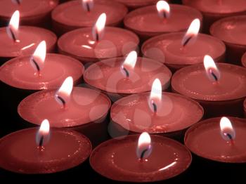 Royalty Free Photo of Candles at a Vigil