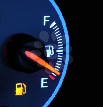 Royalty Free Photo of a Car's Fuel Gauge