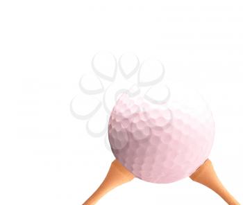 Royalty Free Photo of a Golf Ball on Tees
