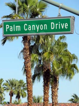 Royalty Free Photo of Palm Canyon Drive Sign