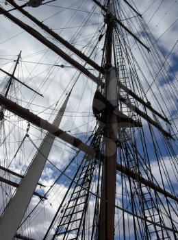 Royalty Free Photo of Masts on a Tall Ship