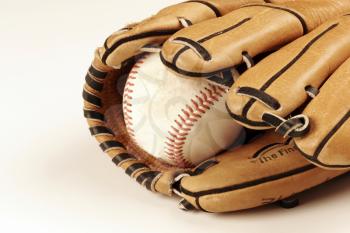 Royalty Free Photo of a Baseball Glove and Ball