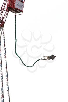 Royalty Free Photo of a Person Bungee Jumping