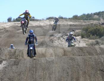 Royalty Free Photo of Several Motocross Racers