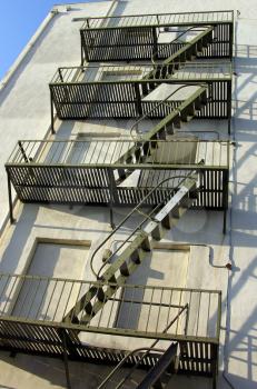 Royalty Free Photo of an Old-Fashioned Fire Escape