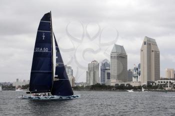 Royalty Free Photo of America's Cup Abracadabra Sailboat 