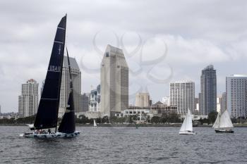 Royalty Free Photo of America's Cup Sailboat Abracadabra
