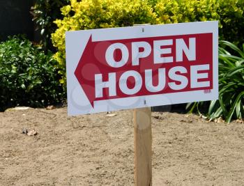 Royalty Free Photo of an Open House Sign