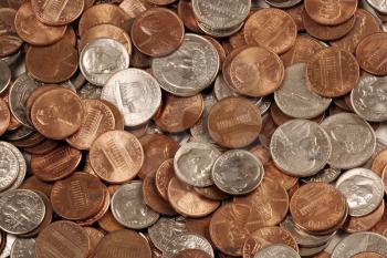 Royalty Free Photo of a Bunch of Coins